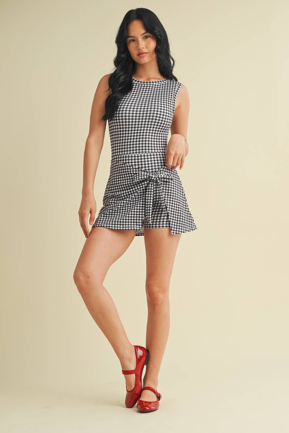Gingham Wrap Dress