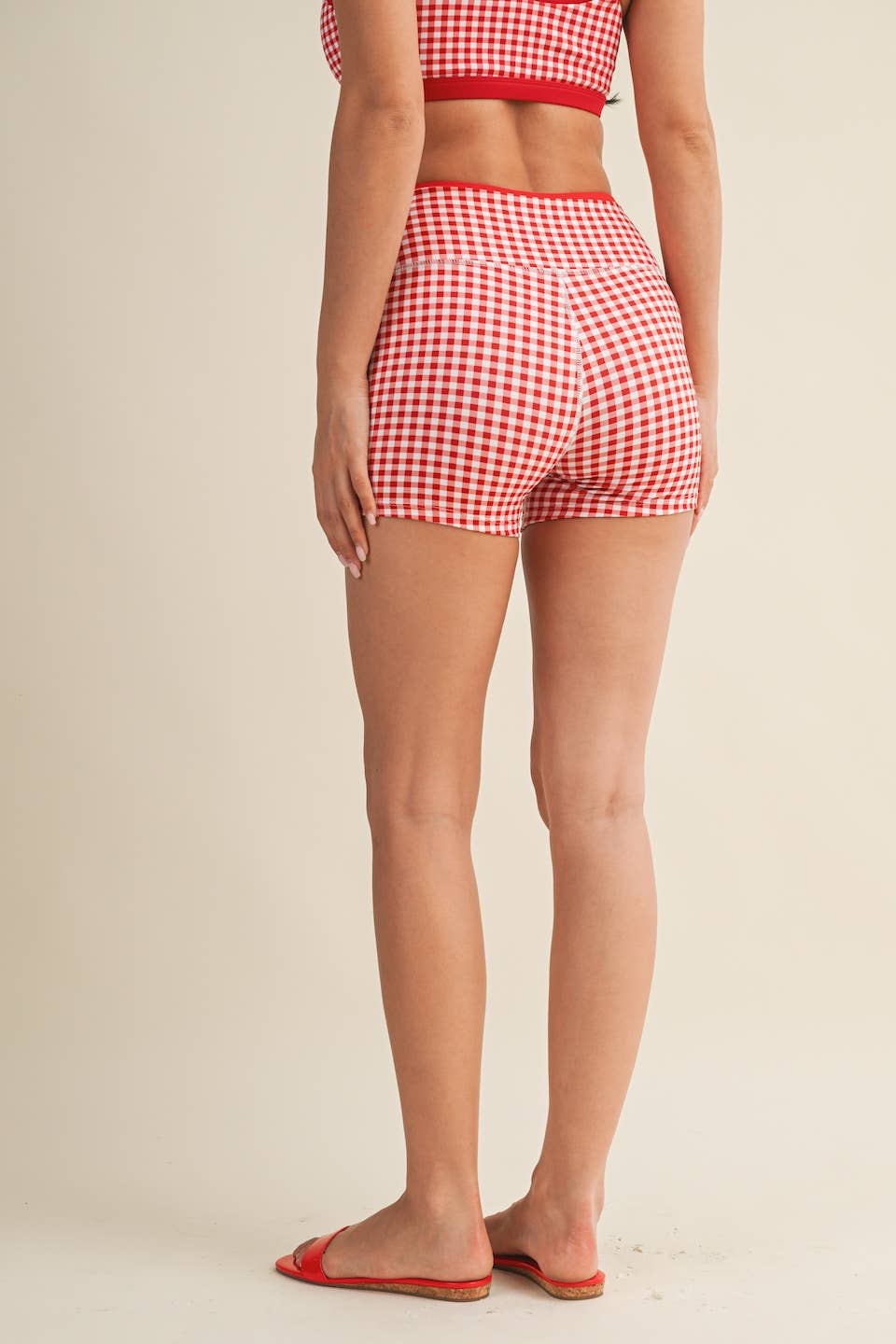 Gingham Biker Shorts