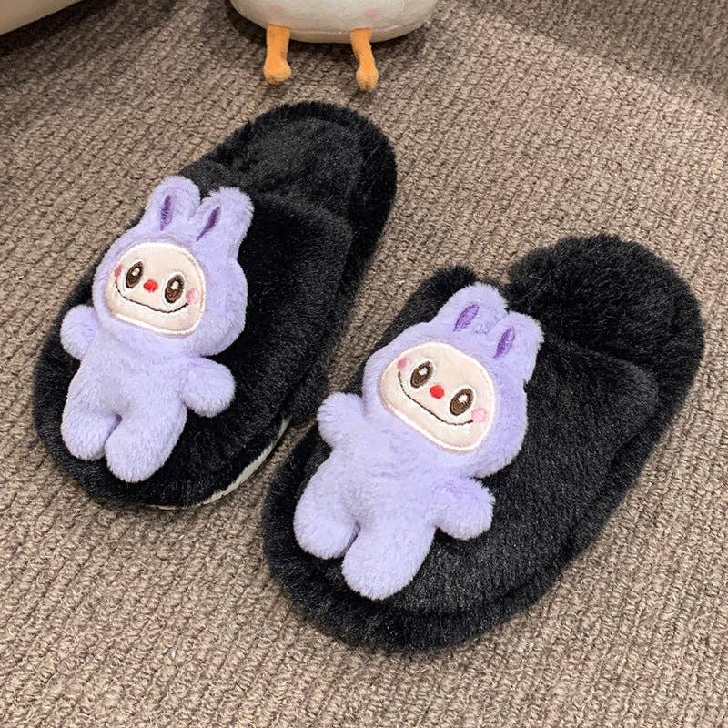 Little Monster Plush Slippers-closed toe