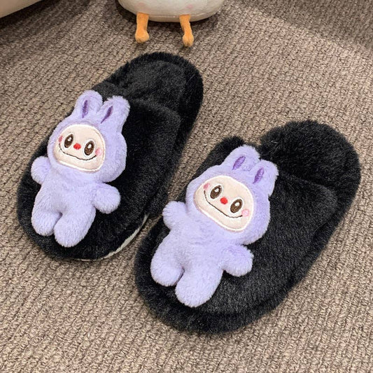 Little Monster Plush Slippers-closed toe