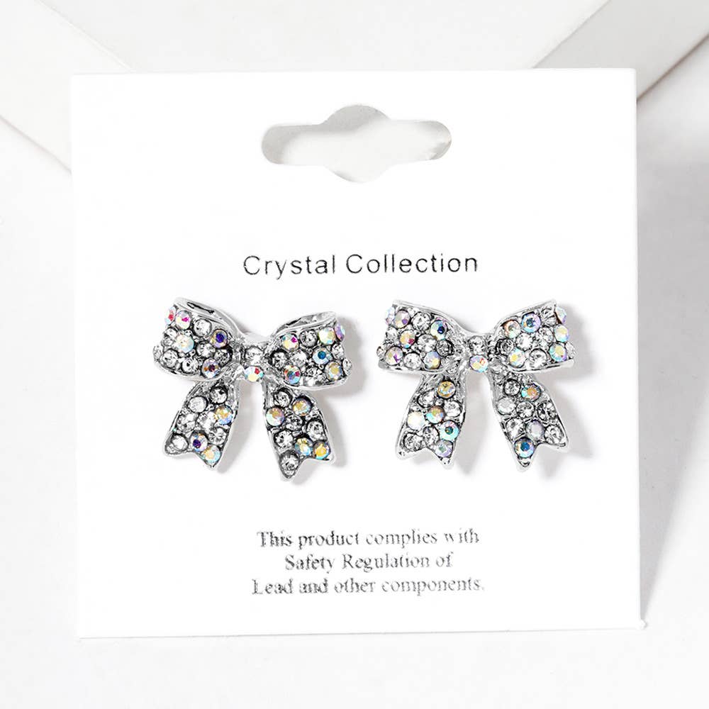 Bow stud earrings