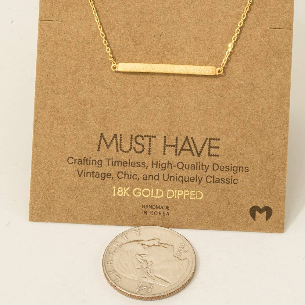 Thin Bar Pendant Necklace