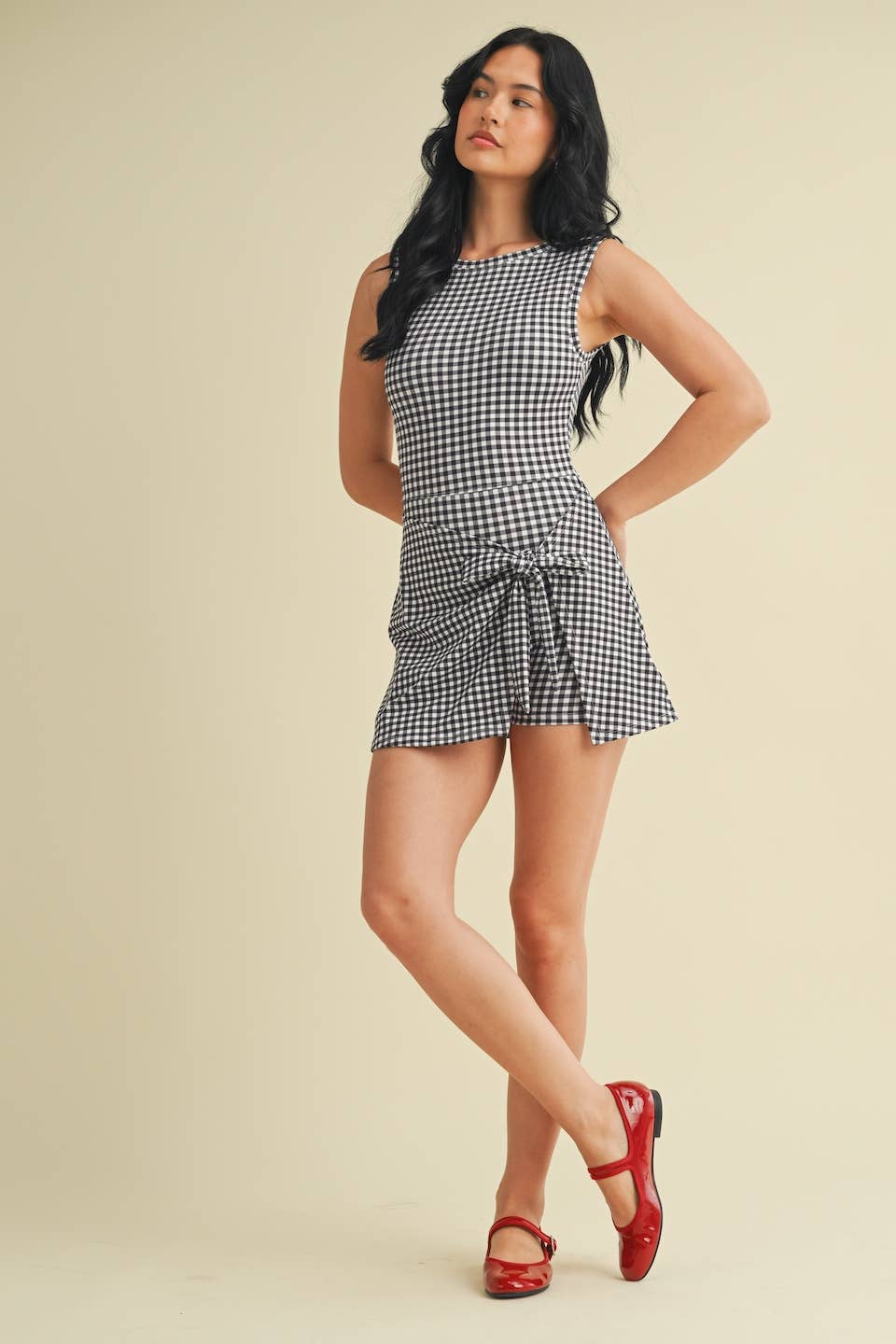 Gingham Wrap Dress