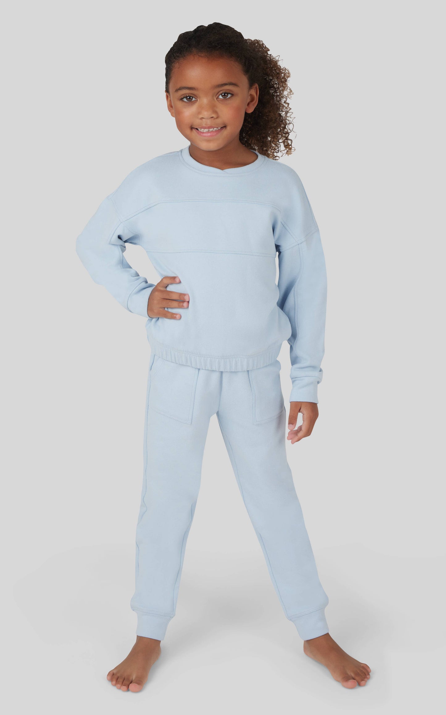 Little Girls Long Sleeve and Jogger - Set